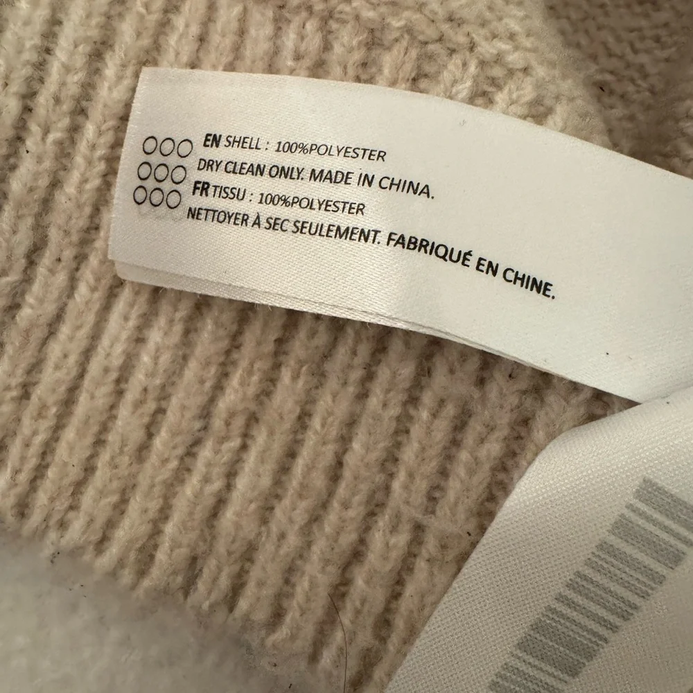 En Saison Pullover Rene Ruffle-Trim Sweater in Tan Small
